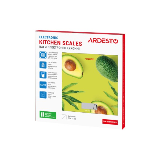 Ваги кухонні Ardesto SCK-893AVOCADO Ваги кухонні Ardesto SCK-893AVOCADO