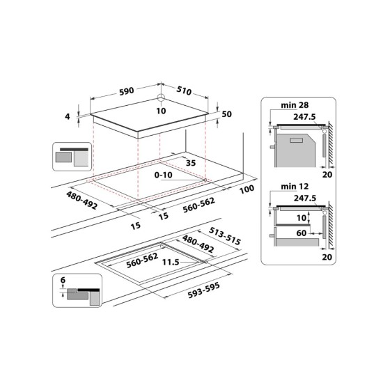Варочна поверхня Whirlpool WSQ4860NE Варочна поверхня Whirlpool WSQ4860NE