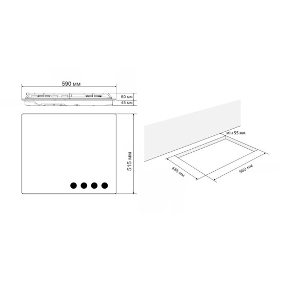 Варочна поверхня Eleyus MAGENTA 60 WH CF Варочна поверхня Eleyus MAGENTA 60 WH CF