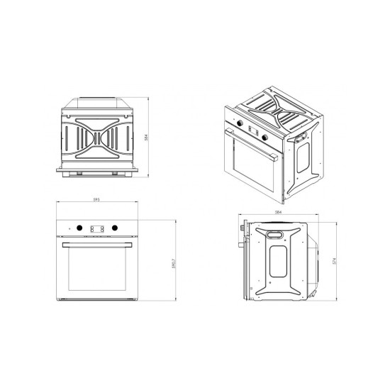 Духова шафа Jantar GSK 6015 BL Духова шафа Jantar GSK 6015 BL
