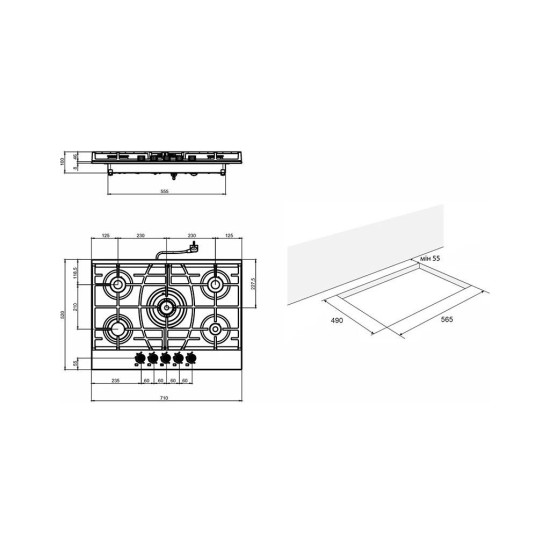 Варочна поверхня Eleyus KVINTA 70 WH CTF Варочна поверхня Eleyus KVINTA 70 WH CTF
