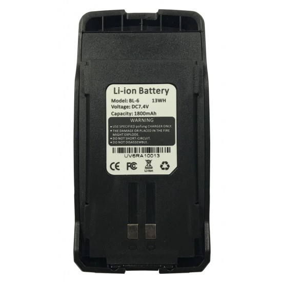 Аккумуляторная батарея Baofeng для UV-6R Std 1800mAh (BL-6) Аккумуляторная батарея Baofeng для UV-6R Std 1800mAh (BL-6)