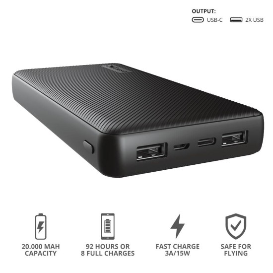 Батарея универсальная Trust Primo 20000 mAh Black (23593) Батарея универсальная Trust Primo 20000 mAh Black (23593)