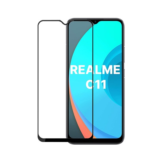 Скло захисне PowerPlant Full screen Realme C11, Black (GL609260) Скло захисне PowerPlant Full screen Realme C11, Black (GL609260)