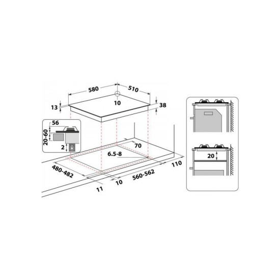 Варочна поверхня Whirlpool TGML661IX Варочна поверхня Whirlpool TGML661IX