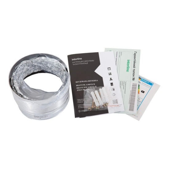 Витяжка кухонна Interline JOLLY BL A/60/GL/K Витяжка кухонна Interline JOLLY BL A/60/GL/K