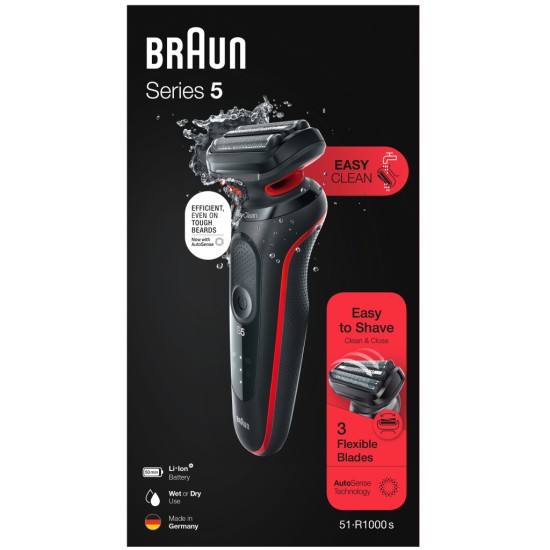 Электробритва Braun Series 5 51-R1000s BLACK / RED Электробритва Braun Series 5 51-R1000s BLACK / RED