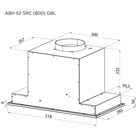 Витяжка кухонна Pyramida ABH 52 SRC (800) GBL Витяжка кухонна Pyramida ABH 52 SRC (800) GBL