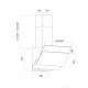 Витяжка кухонна Pyramida MSH 60 SRC (650) GBL Витяжка кухонна Pyramida MSH 60 SRC (650) GBL