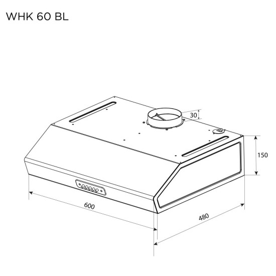 Вытяжка кухонная Pyramida WHK 60 BL Вытяжка кухонная Pyramida WHK 60 BL