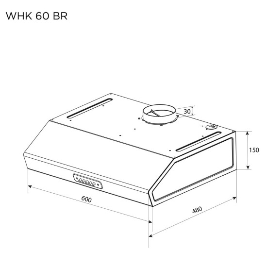Вытяжка кухонная Pyramida WHK 60 BR Вытяжка кухонная Pyramida WHK 60 BR