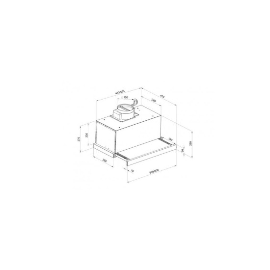 Витяжка кухонна Pyramida TL 60 (1100) BL T Витяжка кухонна Pyramida TL 60 (1100) BL T