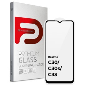 Стекло защитное Armorstandart Full Glue Realme C30/C30s/C33 Black (ARM64727)