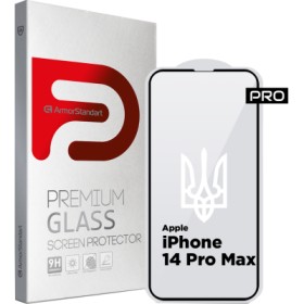 Скло захисне Armorstandart Pro 3D LE Apple iPhone 14 Pro Max Black (ARM65656)