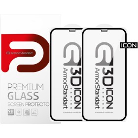 Стекло защитное Armorstandart Icon 3D iPhone 11/XR Black 2pcs (ARM56215-GI3D-BK)
