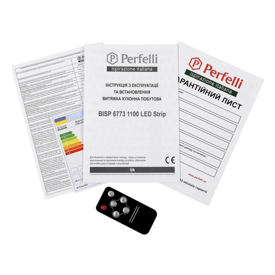 Витяжка кухонна Perfelli BISP 6773 WH 1100 LED Strip Витяжка кухонна Perfelli BISP 6773 WH 1100 LED Strip