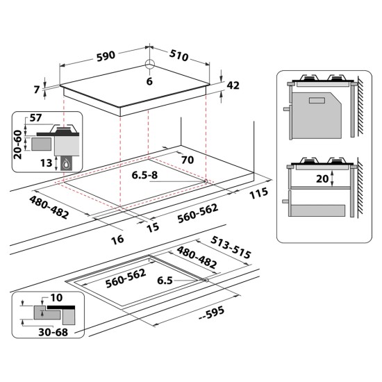 Варочна поверхня Whirlpool GOFL629NB Варочна поверхня Whirlpool GOFL629NB