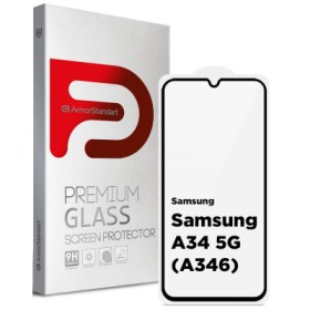 Стекло защитное Armorstandart Full Glue Samsung A34 5G (A346) Black (ARM66203)