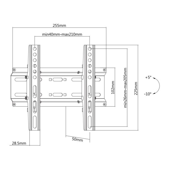 Кронштейн Brateck KL25-22T Кронштейн Brateck KL25-22T
