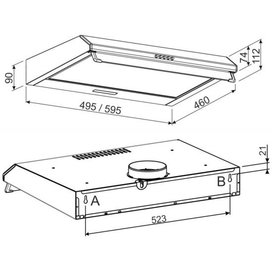 Витяжка кухонна Jantar PHT I LED 50 BR Витяжка кухонна Jantar PHT I LED 50 BR