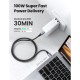 Дата кабель USB-C to USB-C 3.0m 5A 100W US316 Black Ugreen (90120) Дата кабель USB-C to USB-C 3.0m 5A 100W US316 Black Ugreen (90120)