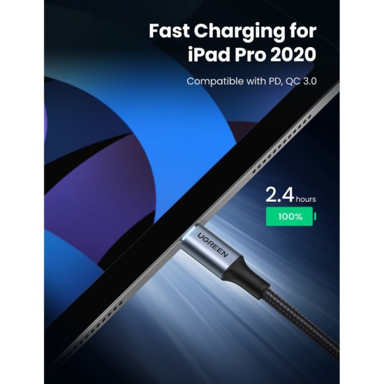 Дата кабель USB-C to USB-C 3.0m 5A 100W US316 Black Ugreen (90120) Дата кабель USB-C to USB-C 3.0m 5A 100W US316 Black Ugreen (90120)