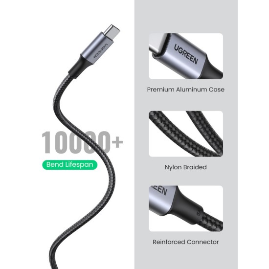Дата кабель USB-C to USB-C 3.0m 5A 100W US316 Black Ugreen (90120) Дата кабель USB-C to USB-C 3.0m 5A 100W US316 Black Ugreen (90120)