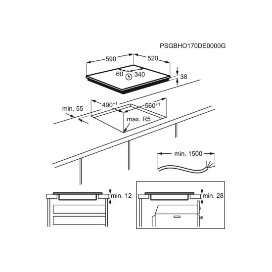 Варочна поверхня Electrolux EHF6240IOK Варочна поверхня Electrolux EHF6240IOK