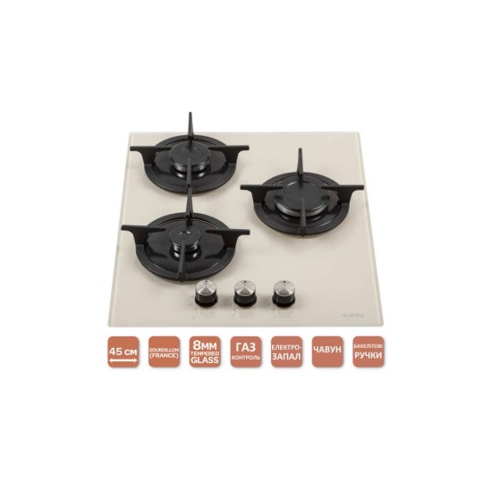Варочна поверхня Ventolux HG430-G3G CS (IVORY) Варочна поверхня Ventolux HG430-G3G CS (IVORY)