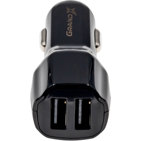 Зарядний пристрій Grand-X 3,4A 12-24V Black 2USB 5V/3 (CH-28) Зарядний пристрій Grand-X 3,4A 12-24V Black 2USB 5V/3 (CH-28)