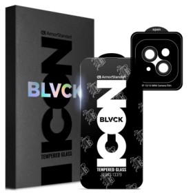 Скло захисне Armorstandart Supreme Plus Black Icon Apple iPhone 13 (ARM68073)