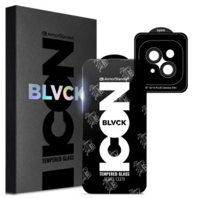 Скло захисне Armorstandart Supreme Plus Black Icon Apple iPhone 14 Plus (ARM68069)