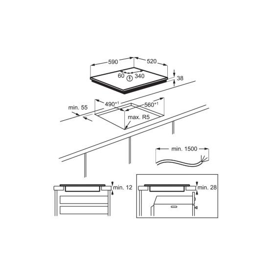 Варочна поверхня Electrolux EHF6343FOK Варочна поверхня Electrolux EHF6343FOK