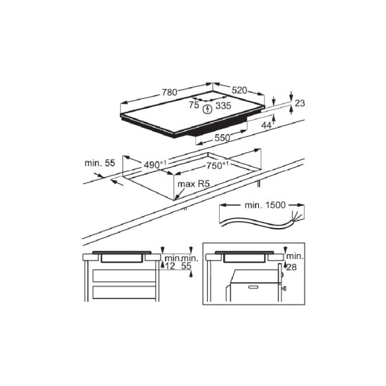Варочная поверхность Electrolux EIV84550 Варочная поверхность Electrolux EIV84550