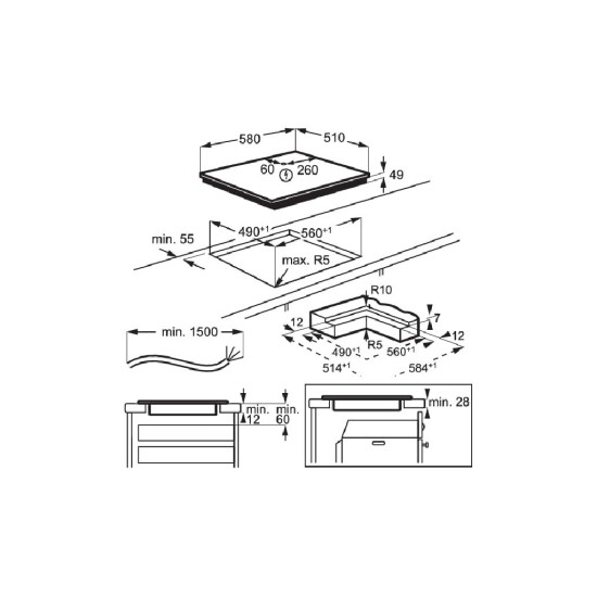 Варочна поверхня Electrolux KIV634I Варочна поверхня Electrolux KIV634I