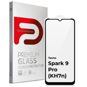 Скло захисне Armorstandart Full Glue TECNO Spark 9 Pro (KH7n) Black (ARM64651)