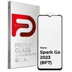 Скло захисне Armorstandart Full Glue TECNO Spark Go 2023 (BF7) Black (ARM67167)