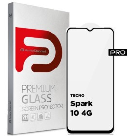 Скло захисне Armorstandart Pro Tecno Spark 10 4G (KI5q) Black (ARM67794)