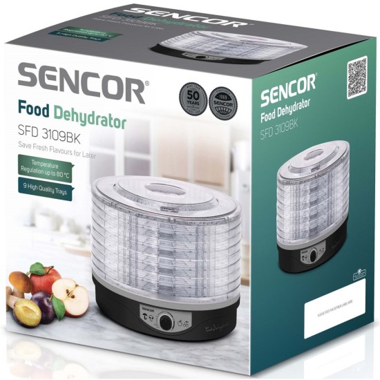 Сушка для овощей и фруктов Sencor SFD3109BK Сушка для овощей и фруктов Sencor SFD3109BK