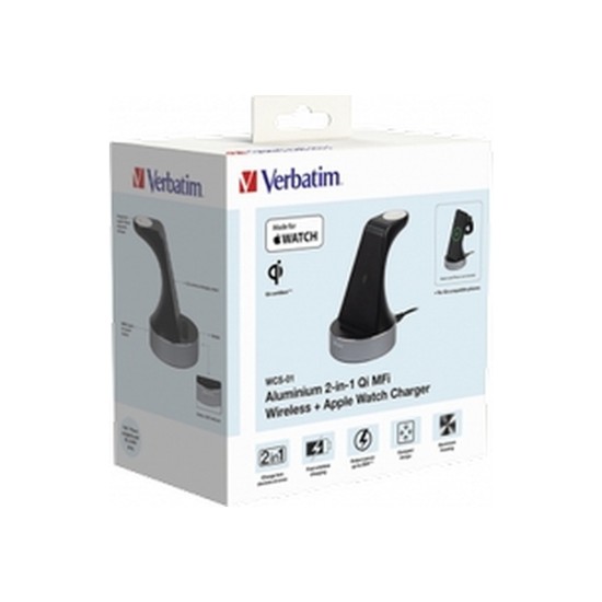 Зарядний пристрій Verbatim 2in1 Apple Watch and iPhone Charging Stand (49555) Зарядний пристрій Verbatim 2in1 Apple Watch and iPhone Charging Stand (49555)
