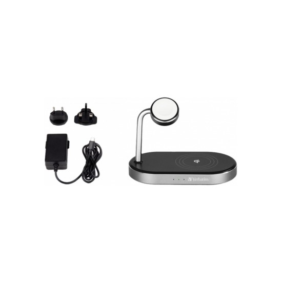 Зарядний пристрій Verbatim 3in1 Apple Watch and iPhone Charging Stand (49556) Зарядний пристрій Verbatim 3in1 Apple Watch and iPhone Charging Stand (49556)