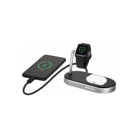 Зарядний пристрій Verbatim 3in1 Apple Watch and iPhone Charging Stand (49556) Зарядний пристрій Verbatim 3in1 Apple Watch and iPhone Charging Stand (49556)