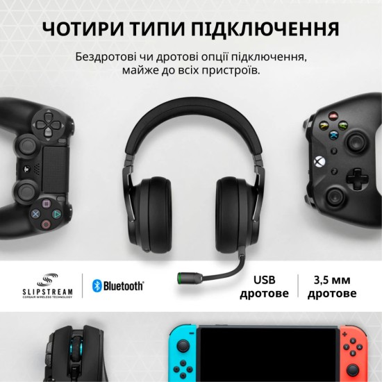 Навушники Corsair Corsair Virtuoso RGB Wireless XT (CA-9011188-EU) Навушники Corsair Corsair Virtuoso RGB Wireless XT (CA-9011188-EU)