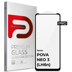 Скло захисне Armorstandart Pro Tecno POVA NEO 3 (LH6n) Black (ARM70387)