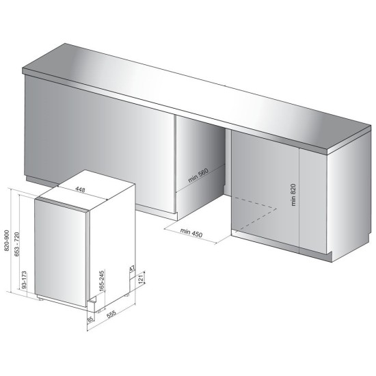 Посудомийна машина Whirlpool WSIO3O34PFEX Посудомийна машина Whirlpool WSIO3O34PFEX