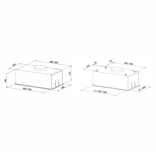 Вытяжка кухонная Eleyus GEMINI 700 LED 52 WH Вытяжка кухонная Eleyus GEMINI 700 LED 52 WH