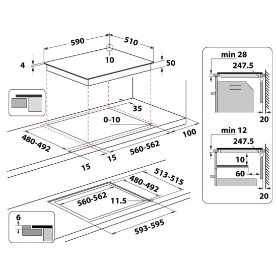 Варочна поверхня Whirlpool WLB4060CPNE Варочна поверхня Whirlpool WLB4060CPNE