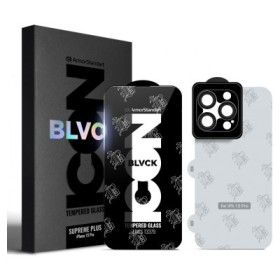Скло захисне Armorstandart Supreme Set Black Icon Apple iPhone 15 Pro (ARM74187)