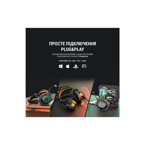 Наушники Fifine H6 RGB 7.1 Black (H6) Наушники Fifine H6 RGB 7.1 Black (H6)