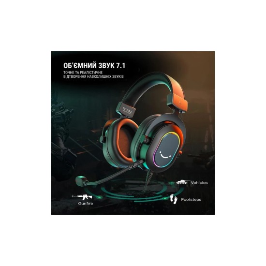 Наушники Fifine H6 RGB 7.1 Black (H6) Наушники Fifine H6 RGB 7.1 Black (H6)